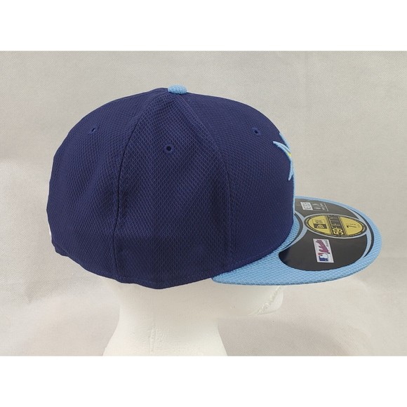 New Era Tampa Bay Rays GAME 59Fifty Fitted Hat Navy Blue MLB Cap 7 1/2 NWT - Picture 6 of 10